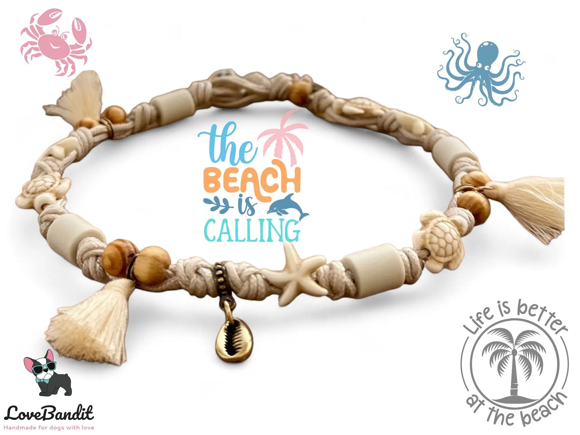 EM-Keramik Halsband Zeckenhalsband "Boho Dog Ibiza" LoveBandit