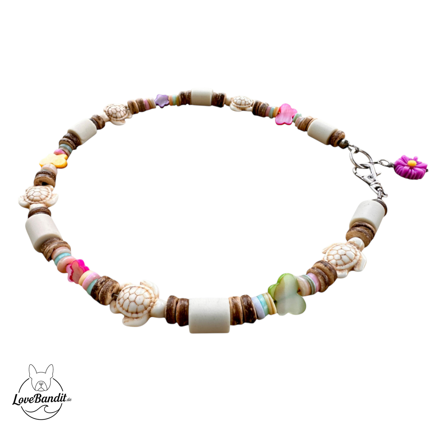 EM-Keramik Halsband Schildkröten, Schmetterlinge, Blümchen LoveBandit