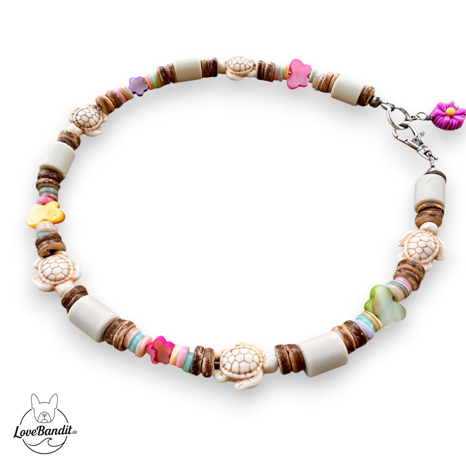 EM-Keramik Halsband Schildkröten, Schmetterlinge, Blümchen LoveBandit
