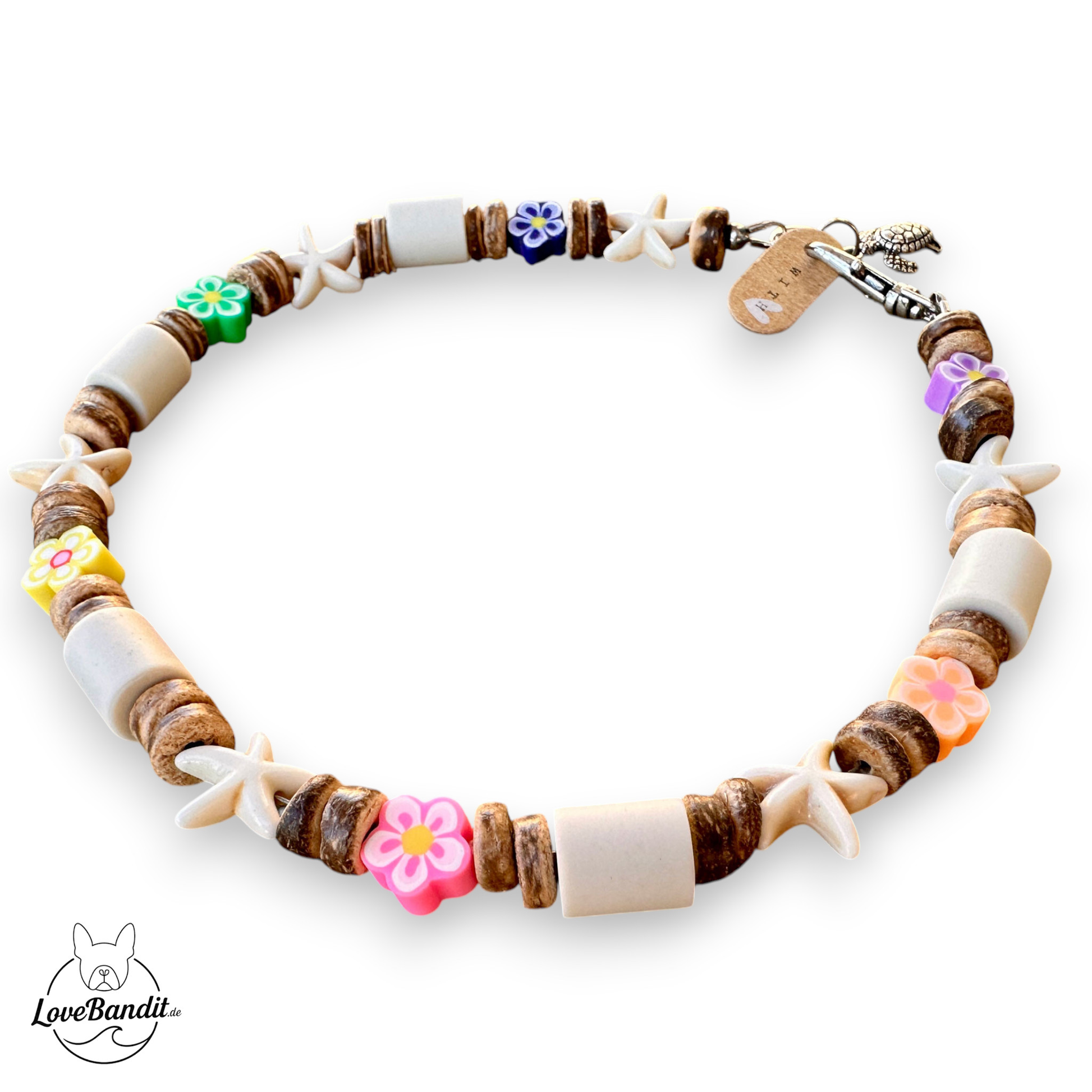 EM-Keramik Halsband Seesterne, Blümchen LoveBandit