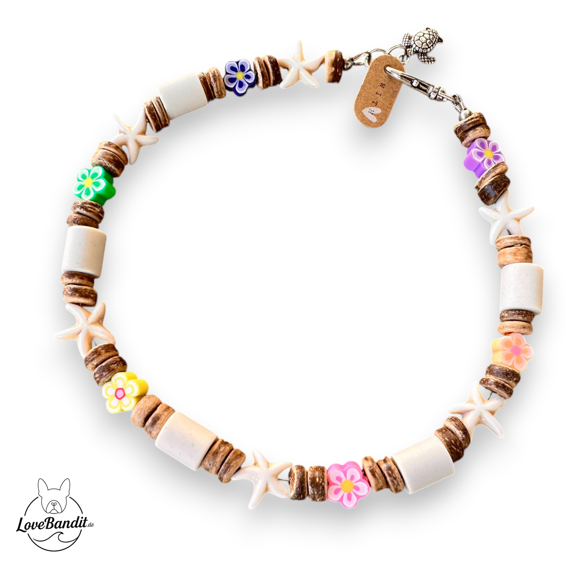 EM-Keramik Halsband Seesterne, Blümchen LoveBandit