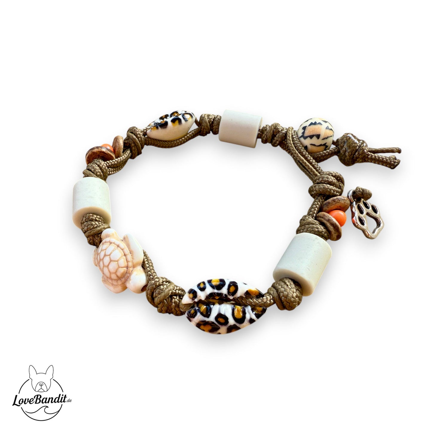 EM-Keramik Halsband Leo mit Muscheln LoveBandit