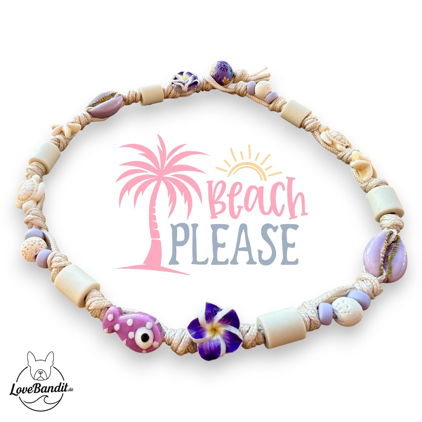 EM-Keramik Halsband "Fliedermeer" Lava, Muscheln, Fisch LoveBandit