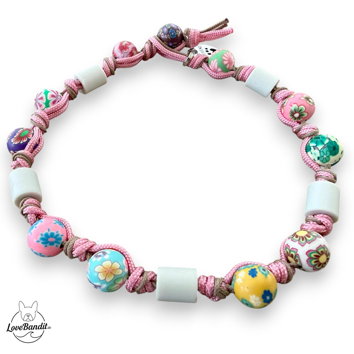 EM-Keramik Halsband Zeckenhalsband Bunte Perlen LoveBandit