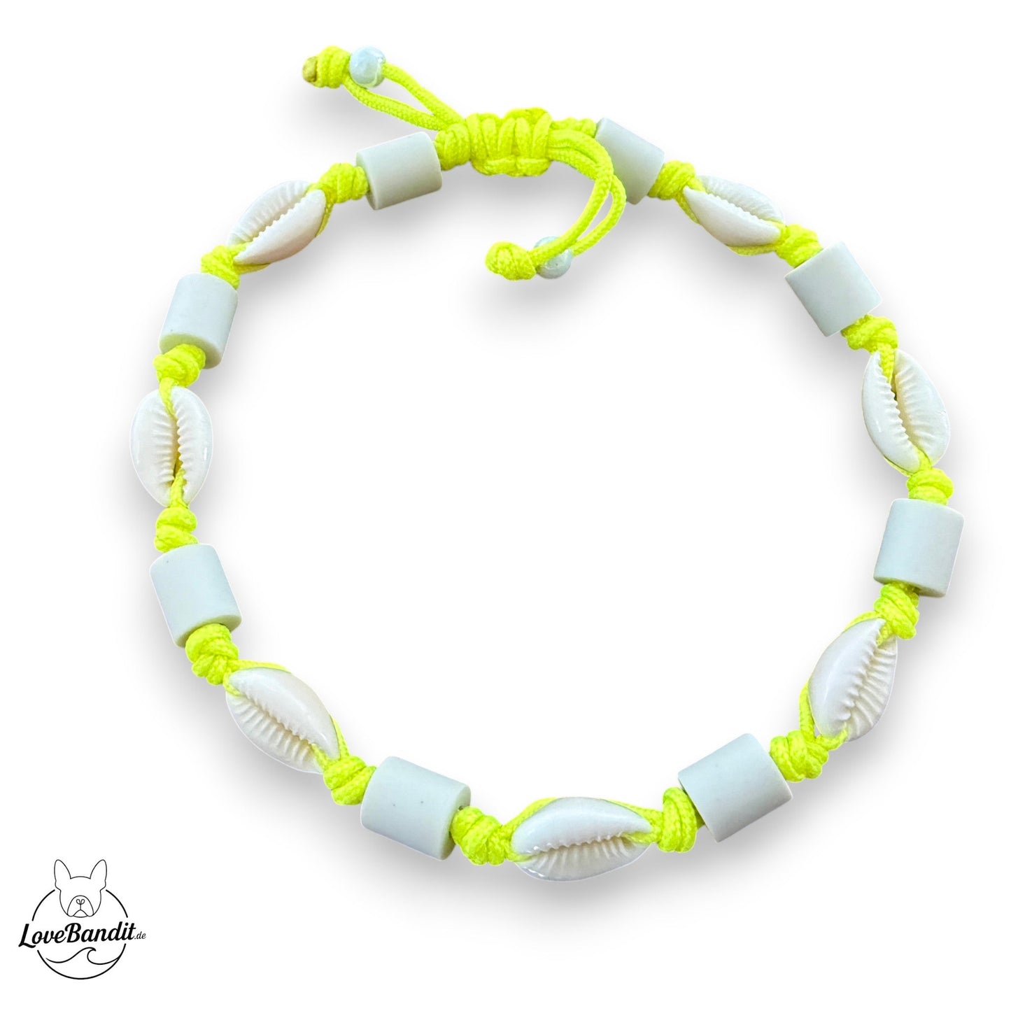 EM-Keramik Halsband Muscheln NEON verstellbar Lovebandit