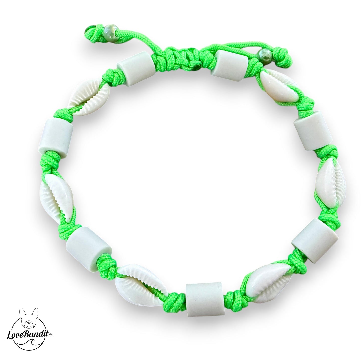 EM-Keramik Halsband Muscheln NEON verstellbar Lovebandit