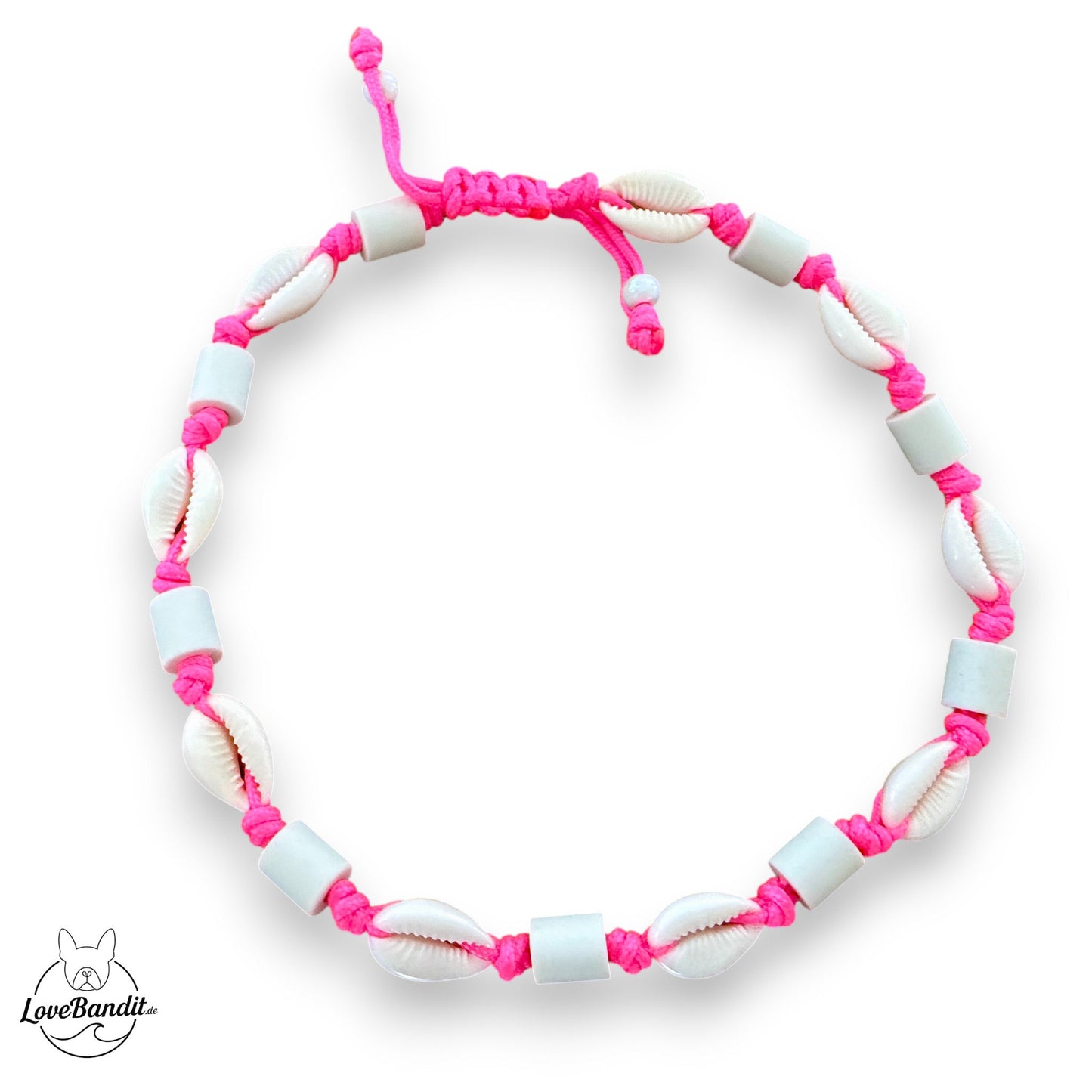 EM-Keramik Halsband Muscheln NEON verstellbar Lovebandit