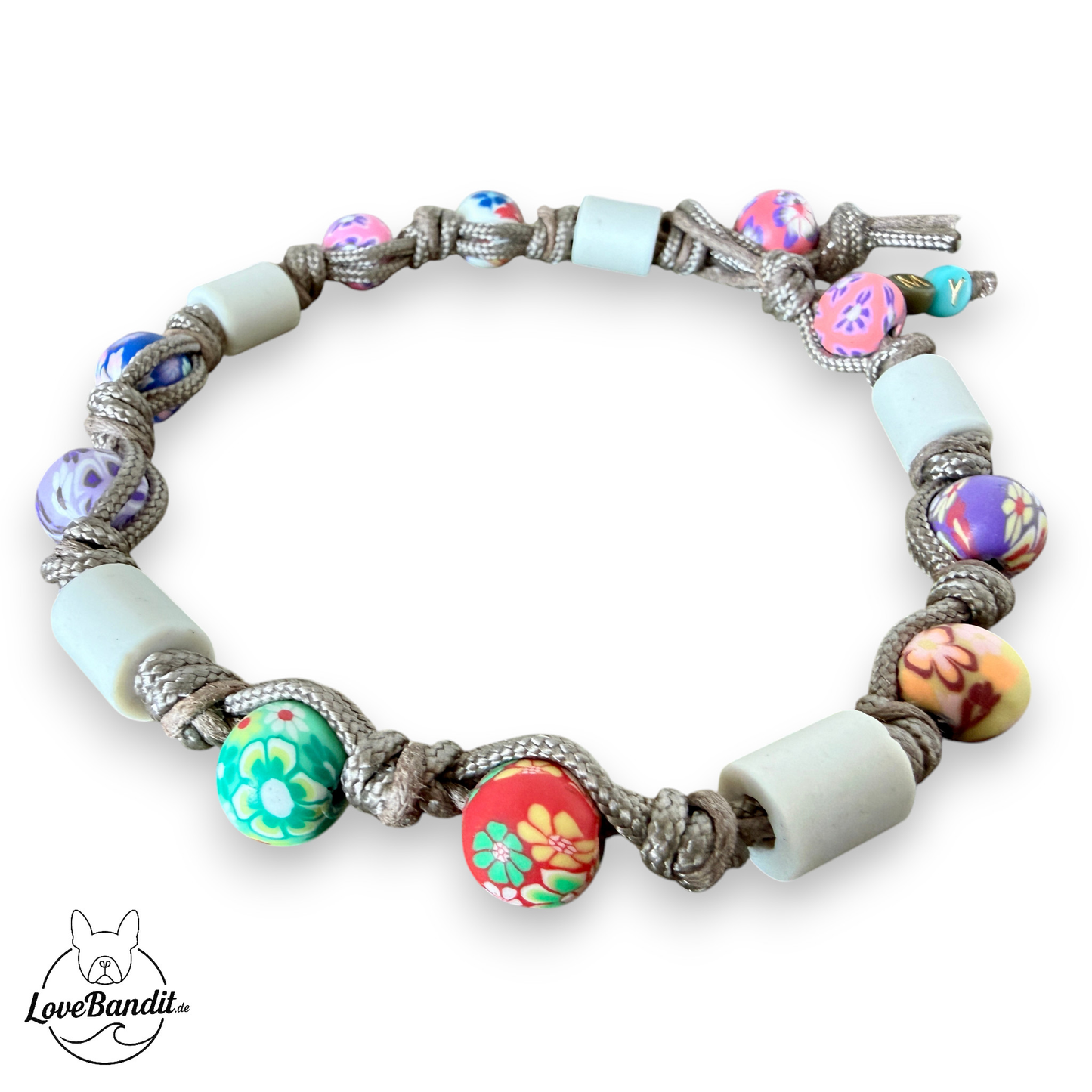 EM-Keramik Halsband Perlen schön bunt LoveBandit