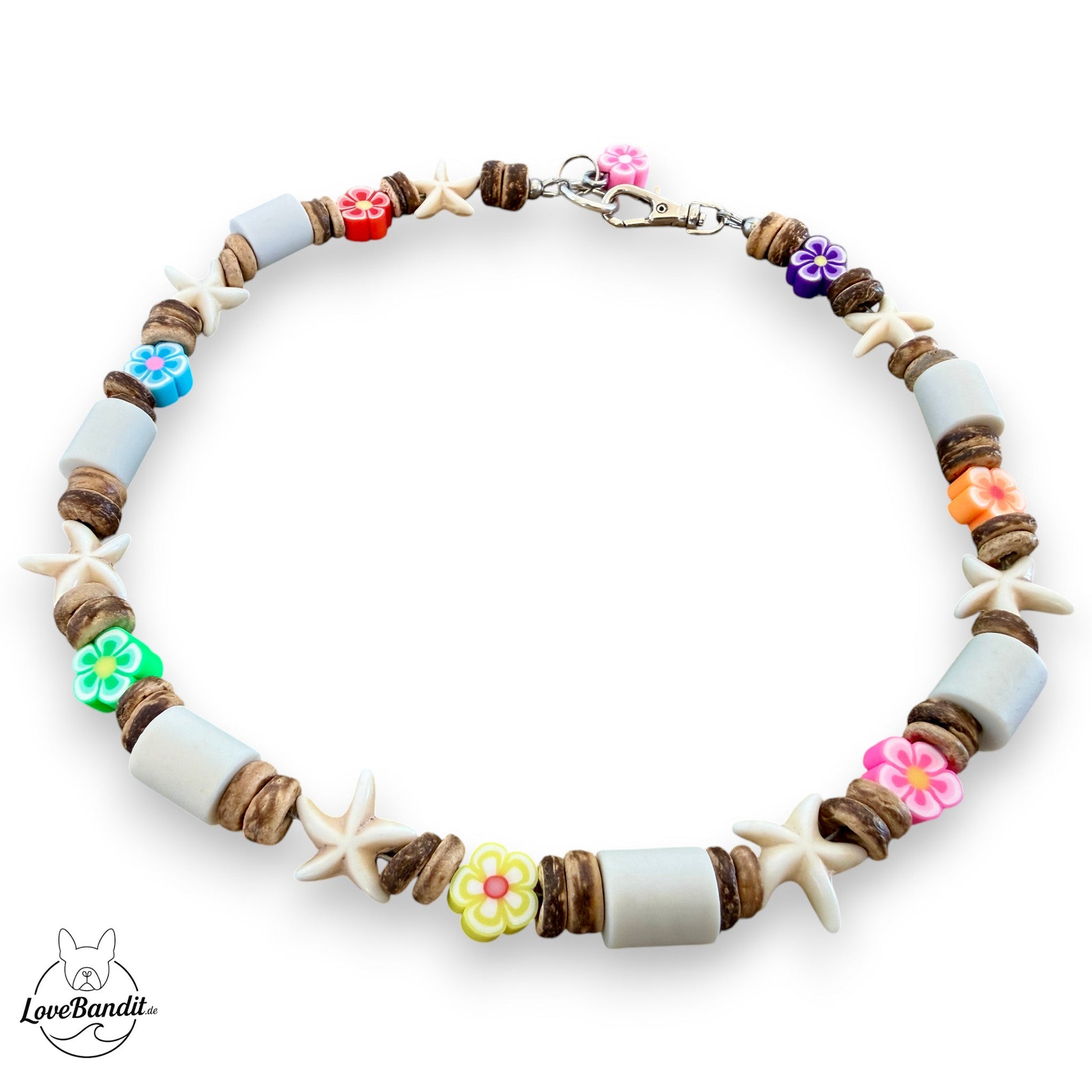 EM-Keramik Halsband Seesterne, Blümchen LoveBandit