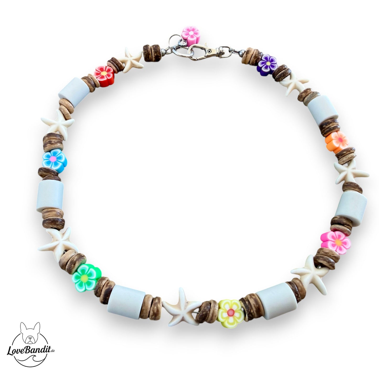 EM-Keramik Halsband Seesterne, Blümchen LoveBandit
