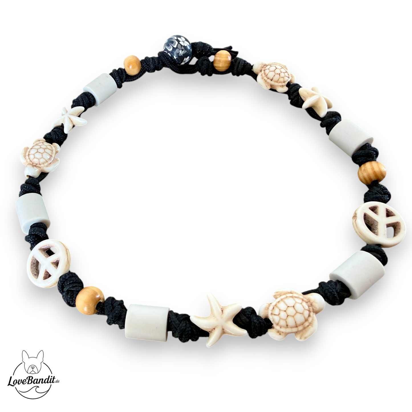 EM-Keramik Halsband Zeckenhalsband Hippie Lovebandit