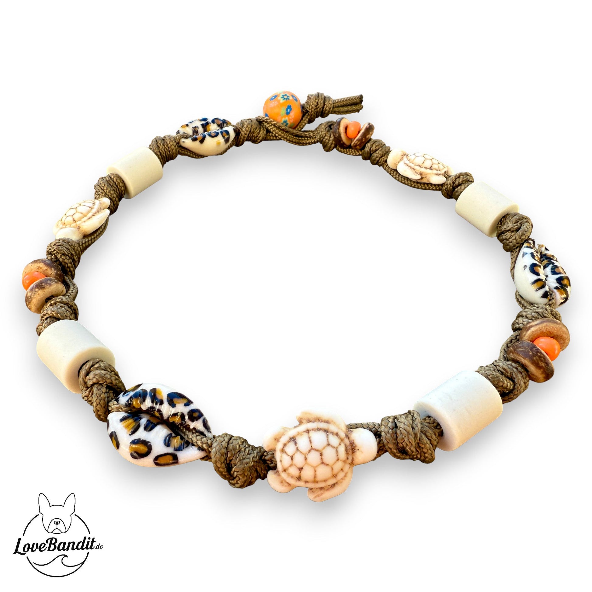 EM-Keramik Halsband Leo mit Muscheln LoveBandit