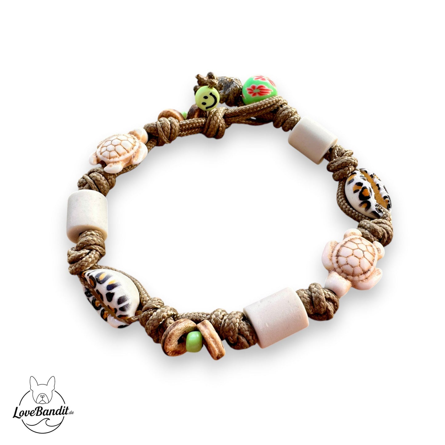 EM-Keramik Halsband Leo mit Muscheln LoveBandit