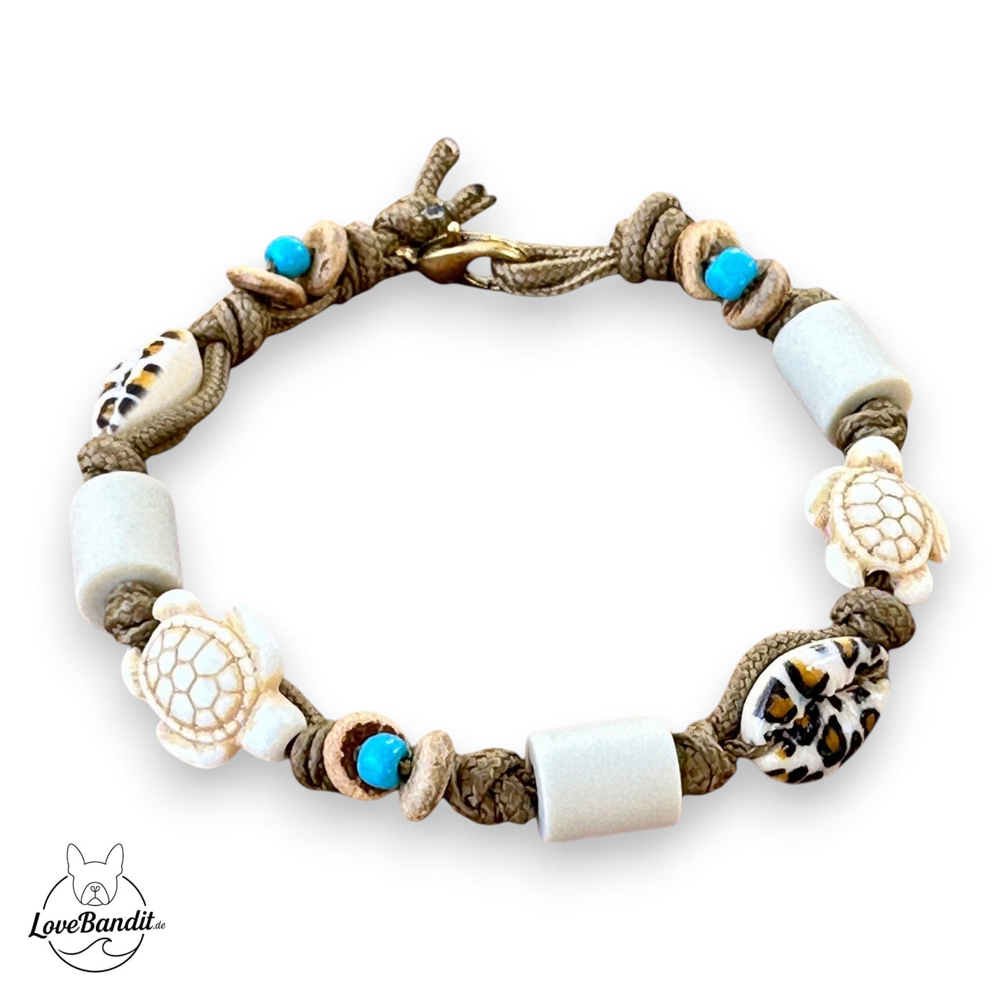EM-Keramik Halsband Leo mit Muscheln LoveBandit