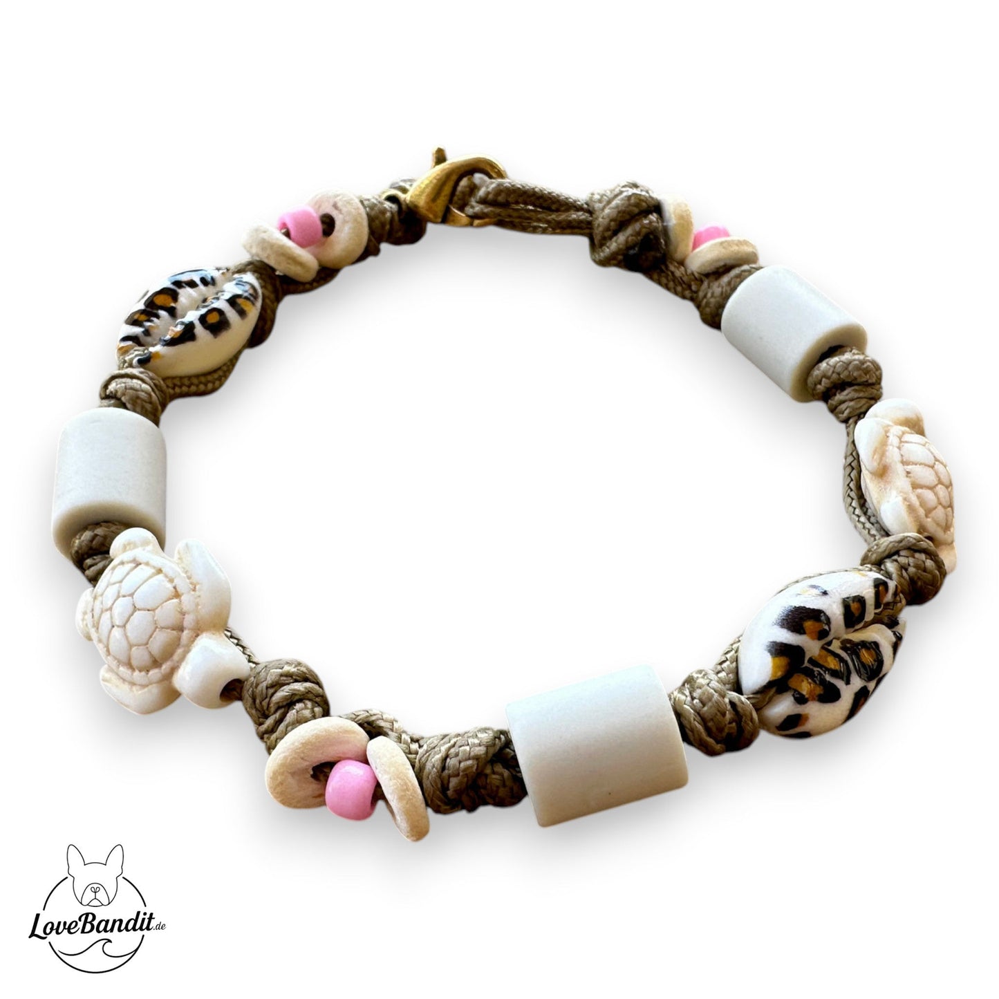 EM-Keramik Halsband Leo mit Muscheln LoveBandit