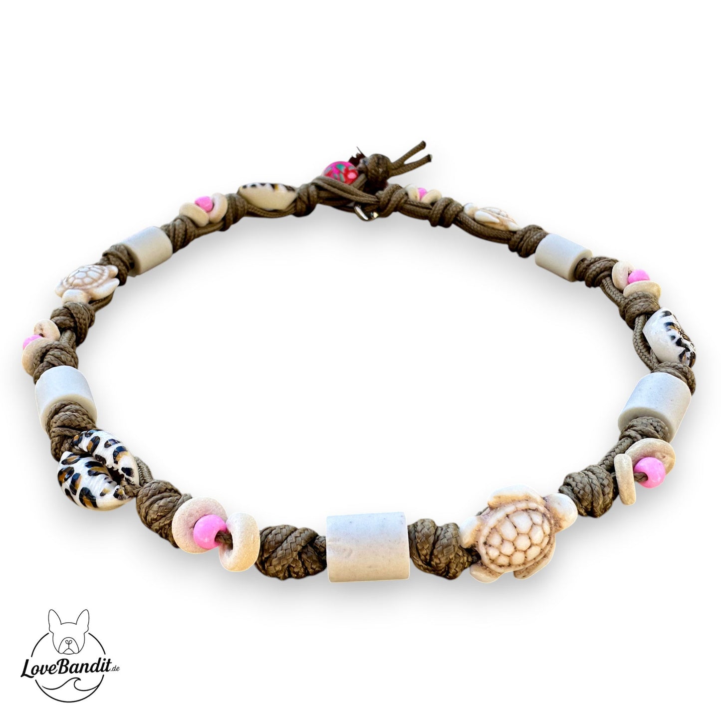 EM-Keramik Halsband Leo mit Muscheln LoveBandit