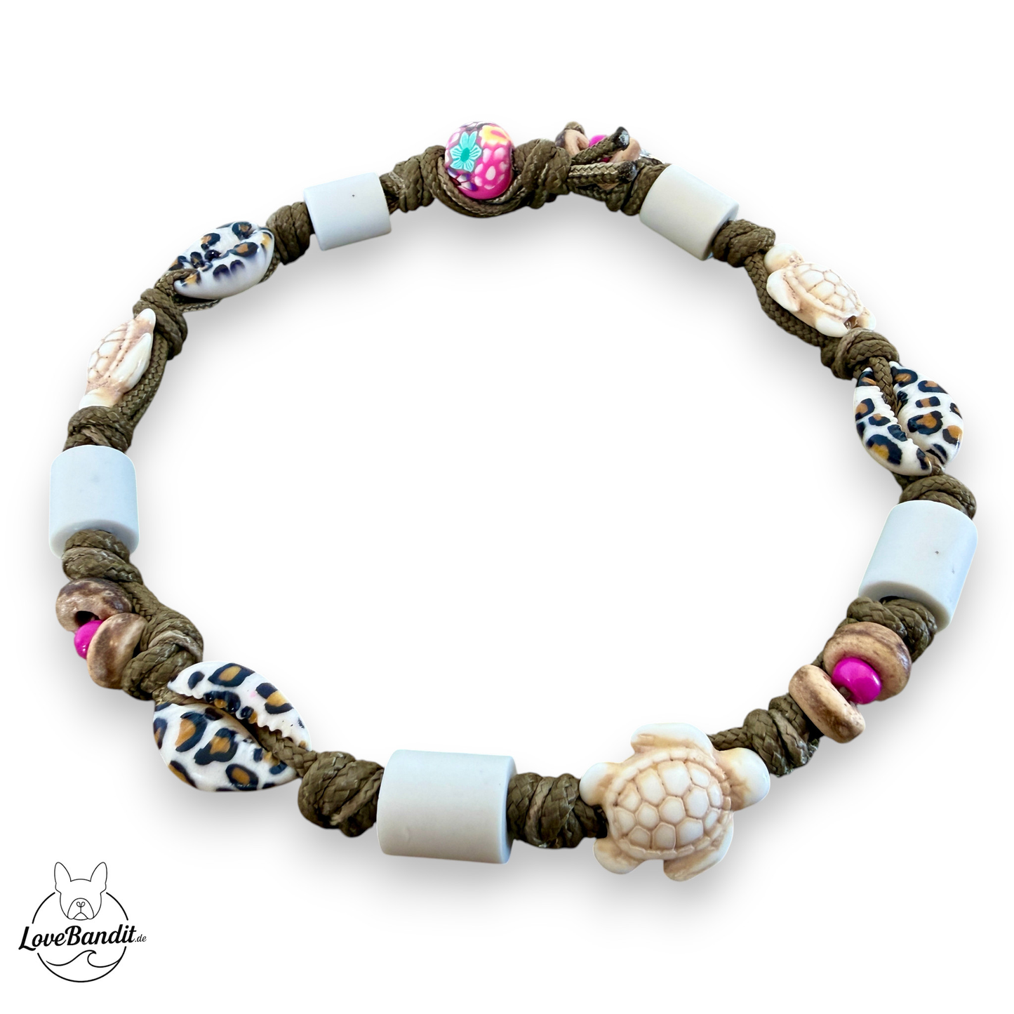 EM-Keramik Halsband Leo mit Muscheln LoveBandit