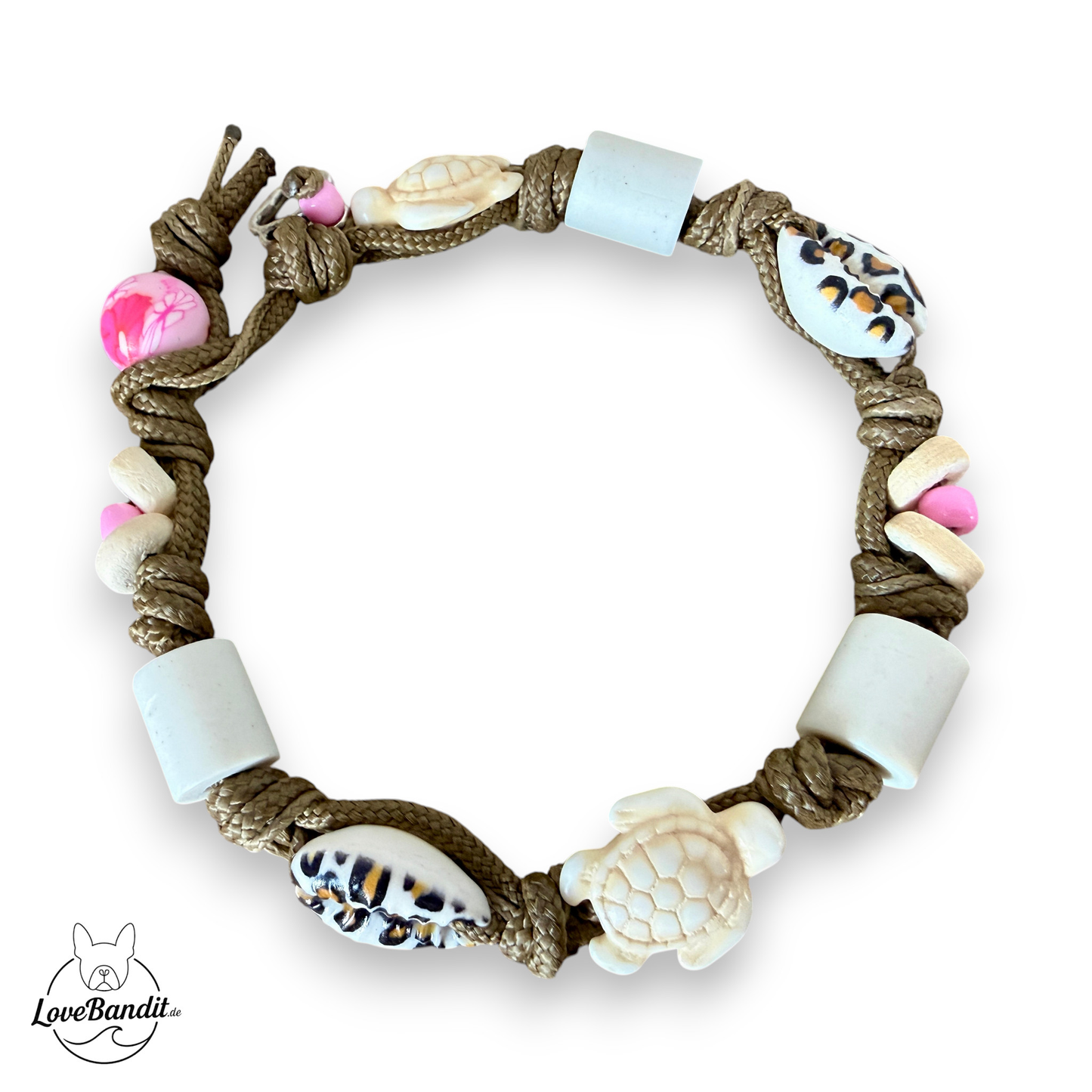 EM-Keramik Halsband Leo mit Muscheln LoveBandit