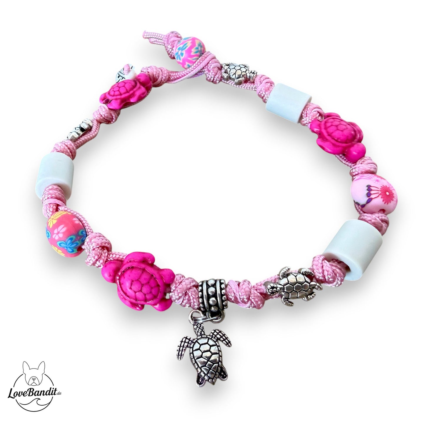 EM-Keramik Halsband Zeckenhalsband Schildkröten Pink Lovebandit