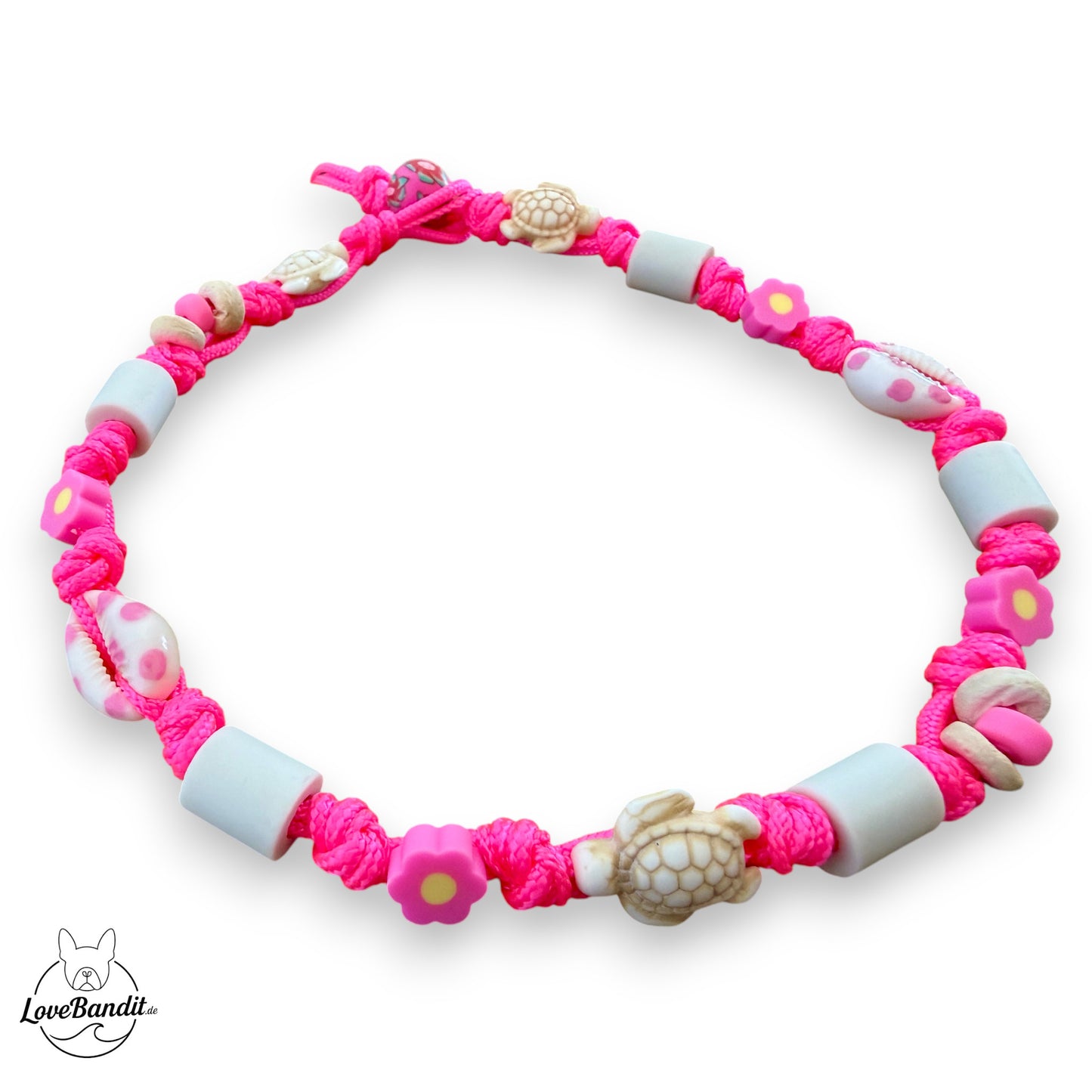 EM-Keramik Halsband Pink Ocean Neonpink
