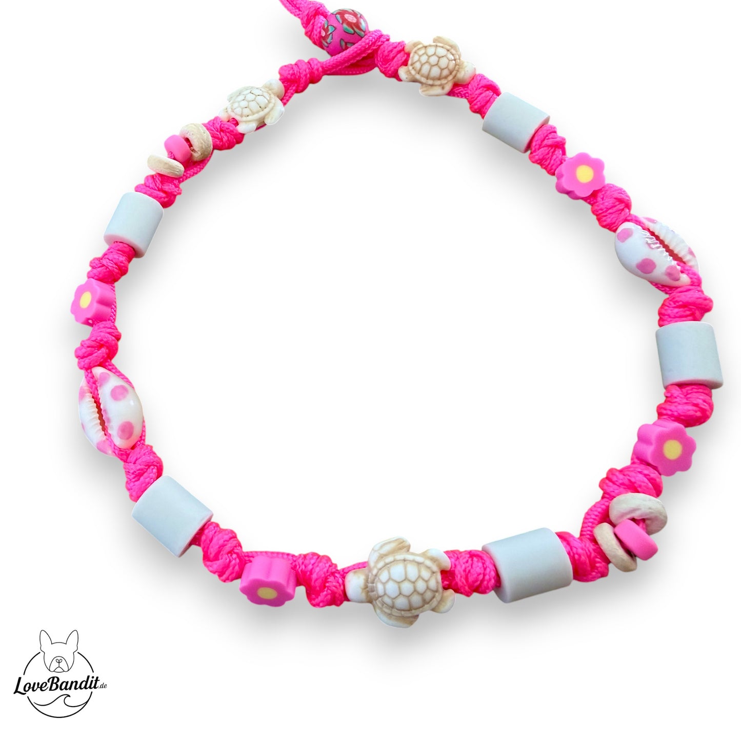 EM-Keramik Halsband Pink Ocean Neonpink
