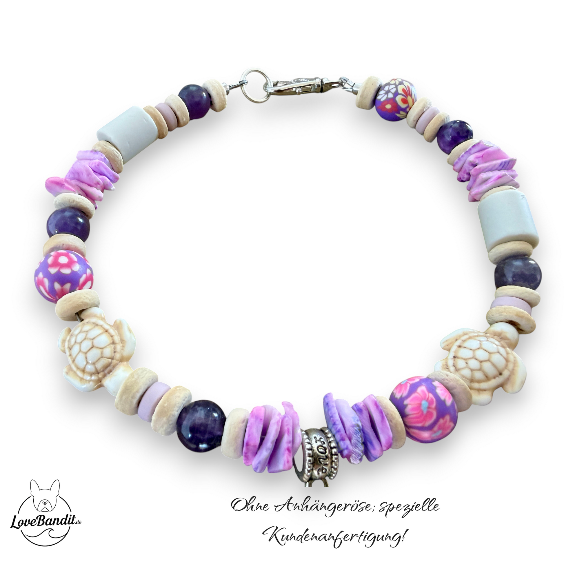Heilstein Halsband Turtle Amethyst Lovebandit