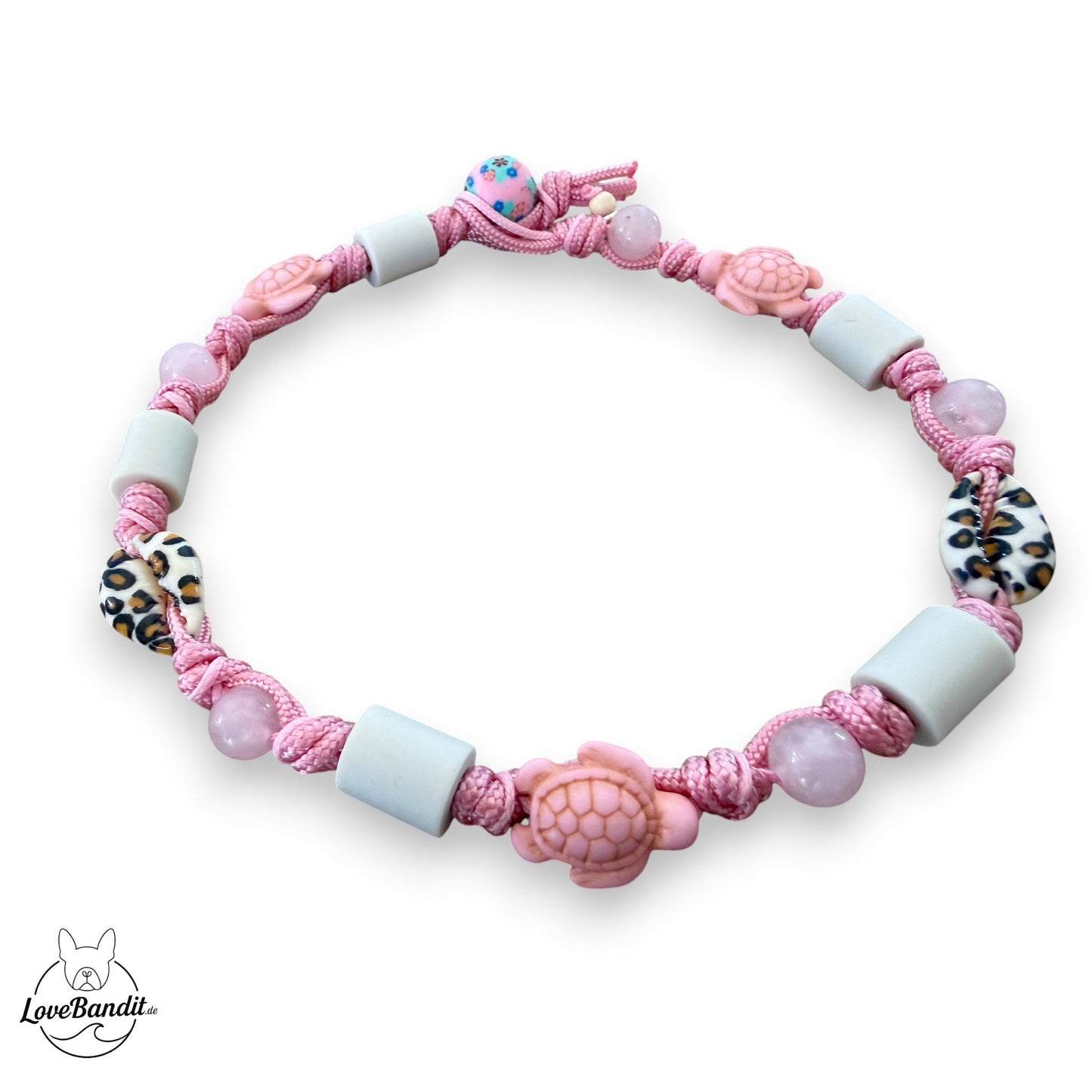 EM Keramik Heilstein Halsband Rosé Ocean Lovebandit