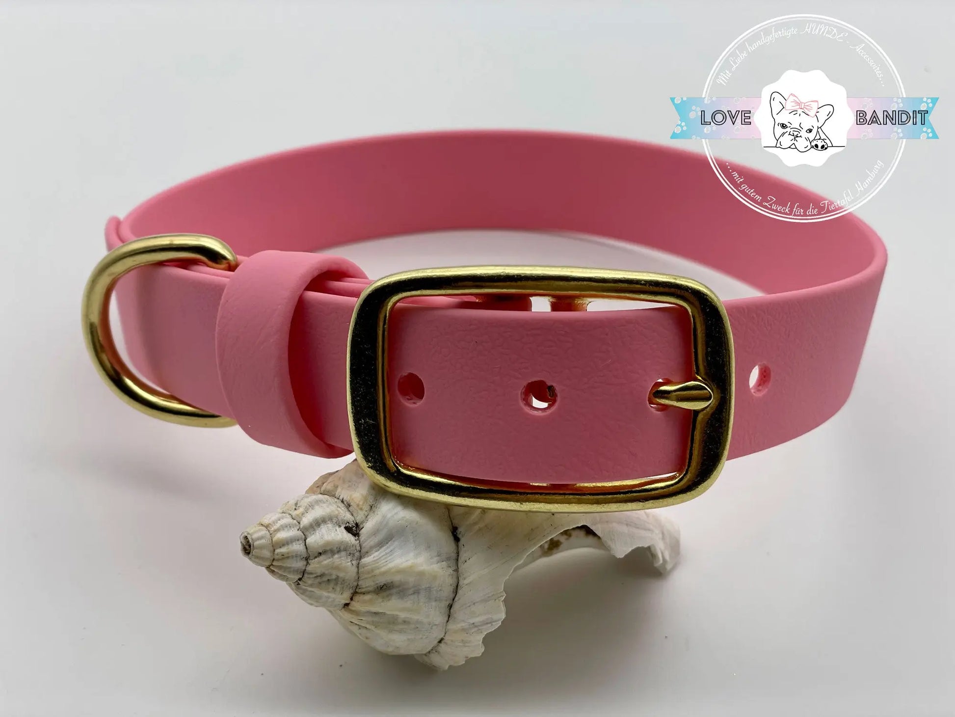 Hundehalsband "Heaven" Pastellfarben aus BioThane® mit Messing VEGAN - LoveBandit