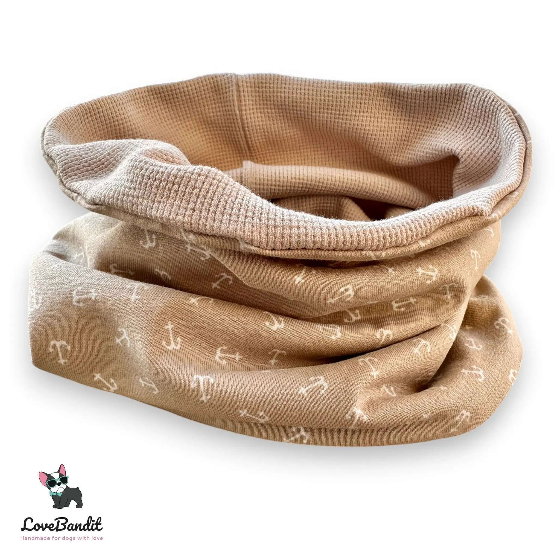Hundeloop Hundehalstuch Frühling Sommer Anker Beige LoveBandit