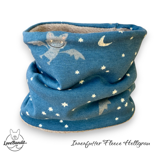 🌙 Hundeloop „Bat Night“ – Kuscheliger Loop-Schal für Hunde