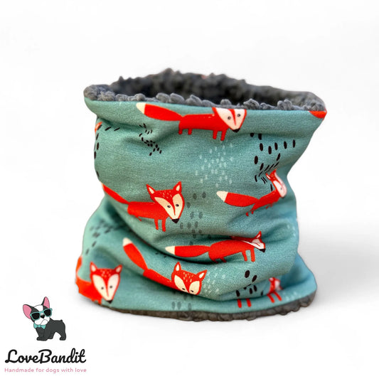 Hundeloop Hundeschal Fuchs Petrol Orange - LoveBandit