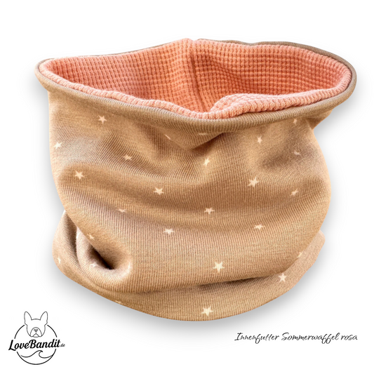 Hundeloop Hundehalstuch Frühling Sommer Sterne Mini Taupe