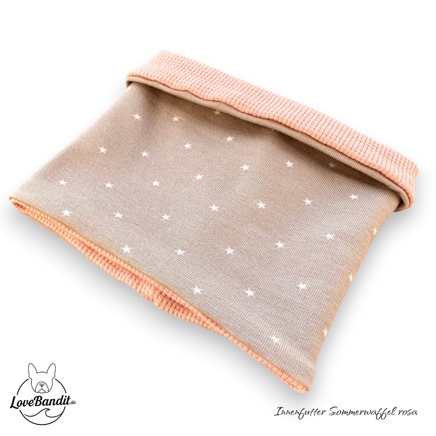 Hundeloop Hundehalstuch Frühling Sommer Sterne Mini Taupe