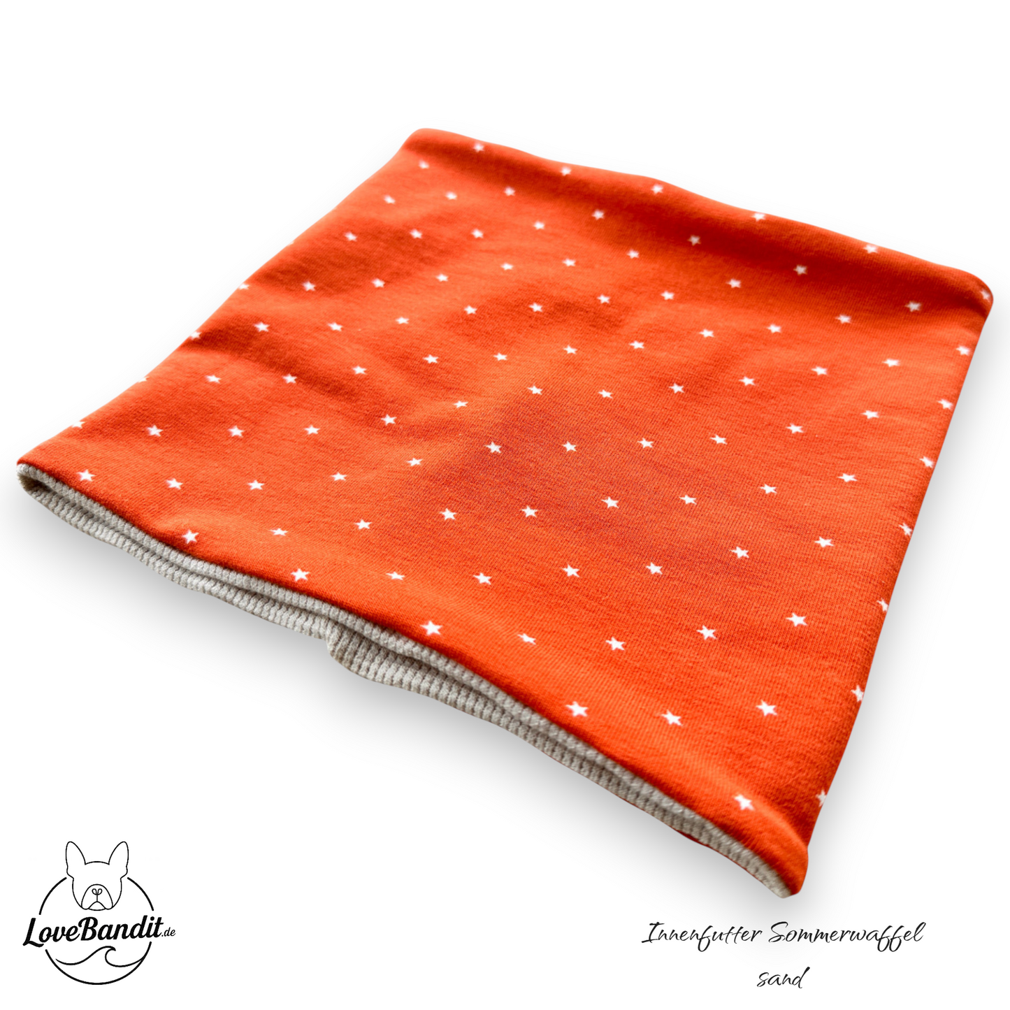 Hundeloop Hundehalstuch Frühling Sommer Sterne Mini Dunkelorange