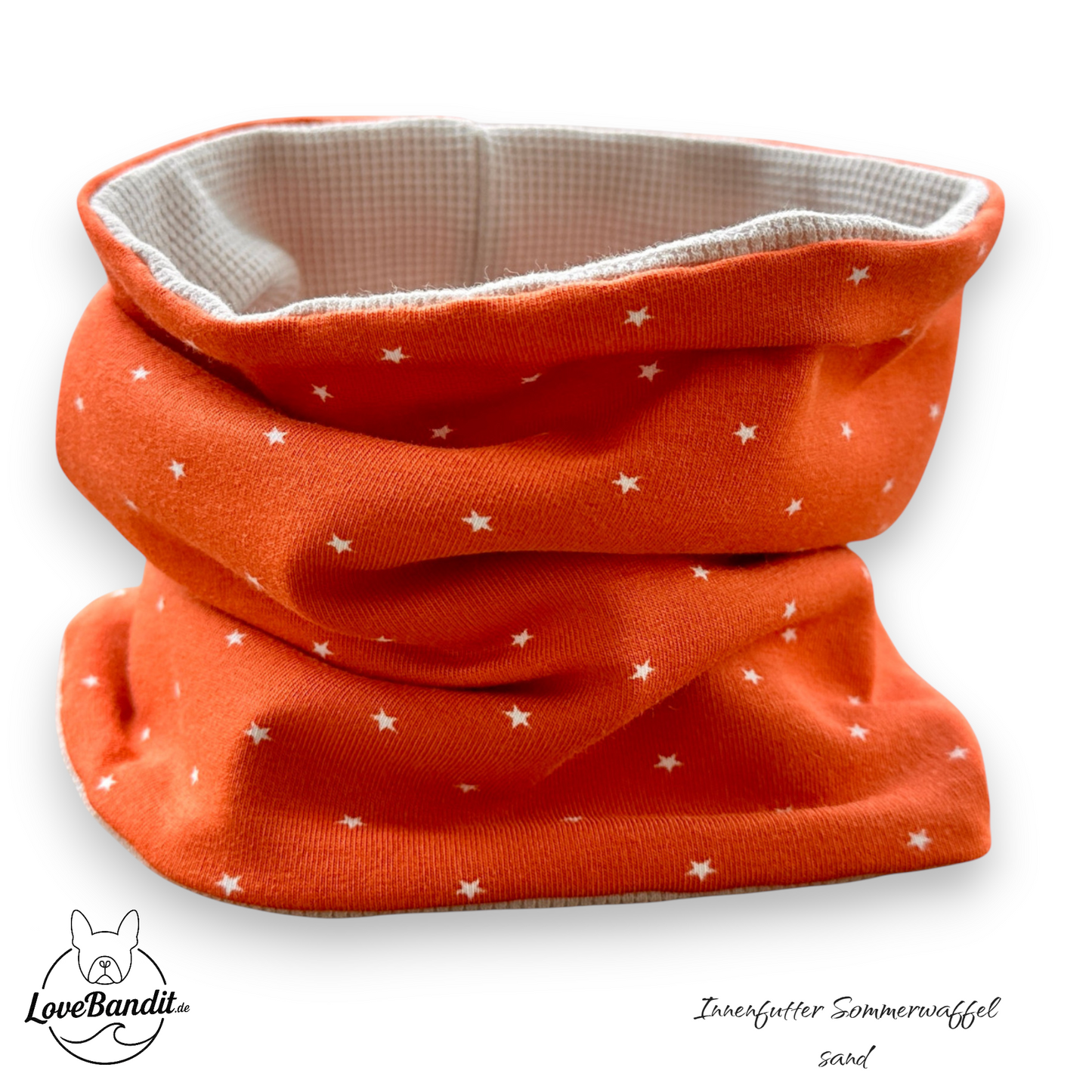 Hundeloop Hundehalstuch Frühling Sommer Sterne Mini Dunkelorange