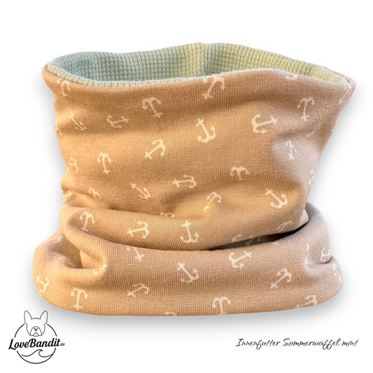 Hundeloop Hundehalstuch Frühling Sommer Anker Beige LoveBandit
