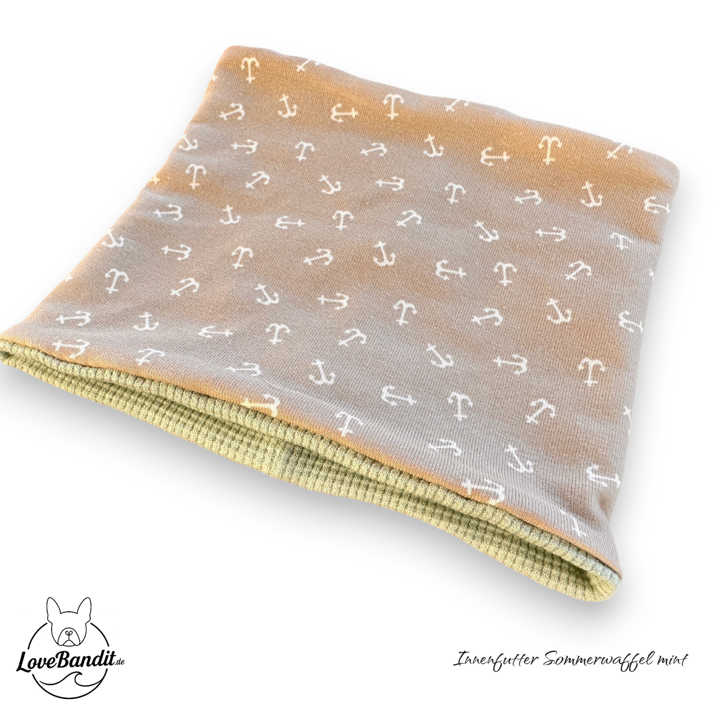 Hundeloop Hundehalstuch Frühling Sommer Anker Beige LoveBandit
