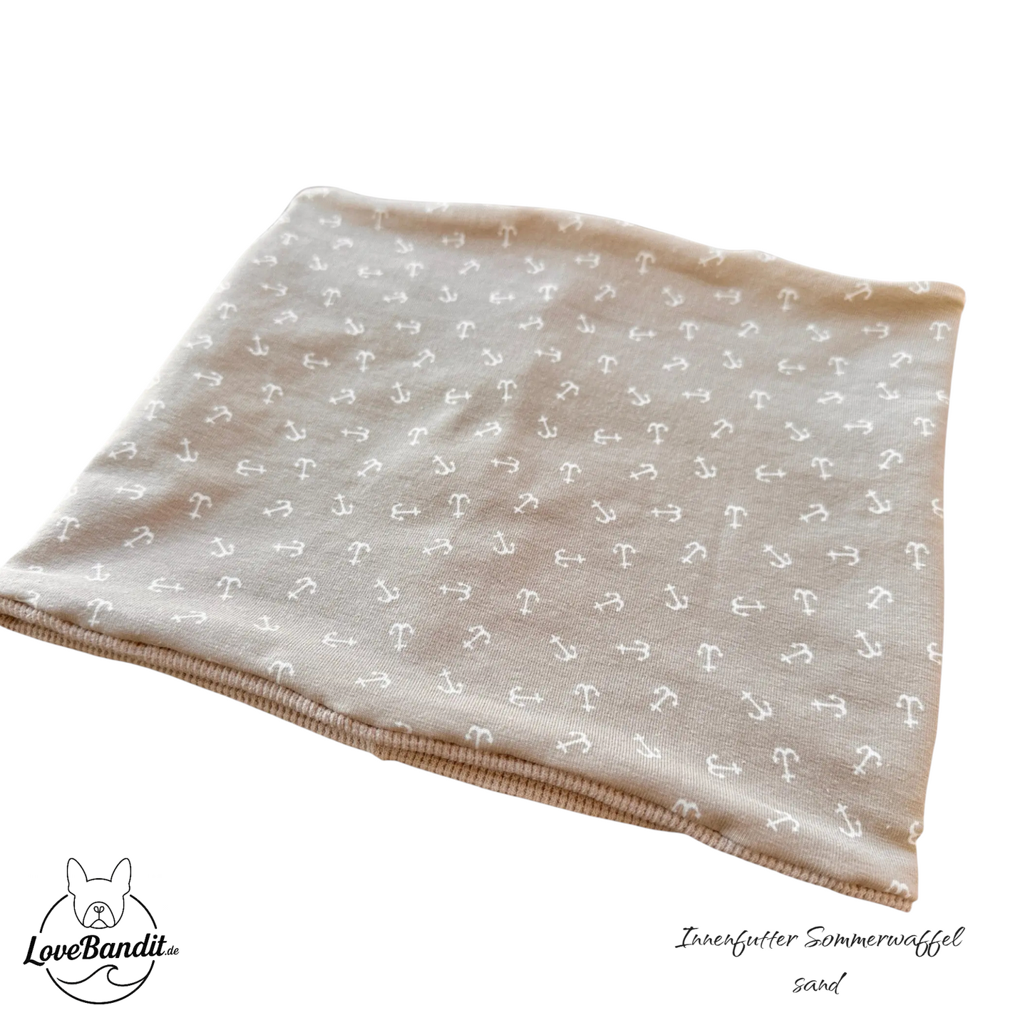 Hundeloop Hundehalstuch Frühling Sommer Anker Beige LoveBandit
