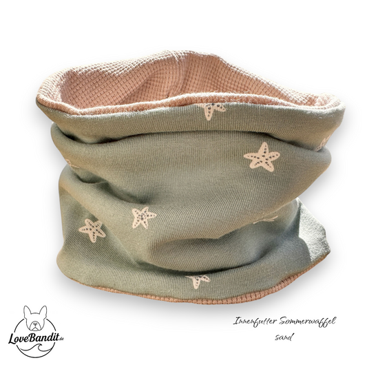 Hundeloop Hundehalstuch Frühling Sommer Seesterne Mint Lovebandit