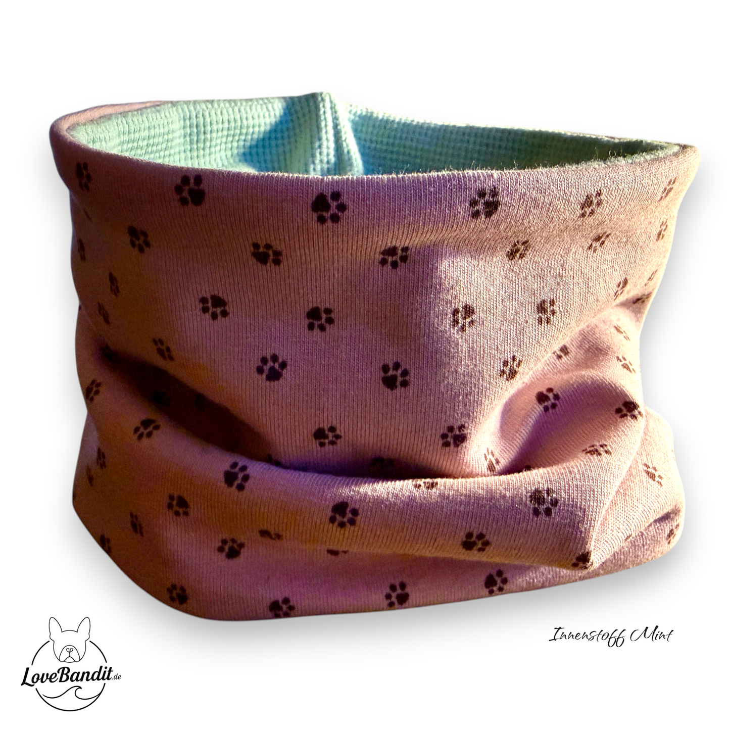Hundeloop Hundehalstuch Frühling Sommer Pfötchen Altflieder LoveBandit