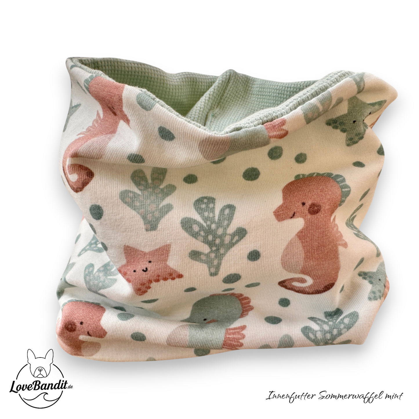 Hundeloop Hundehalstuch Frühling Sommer Seepferdchen Seesterne LoveBandit