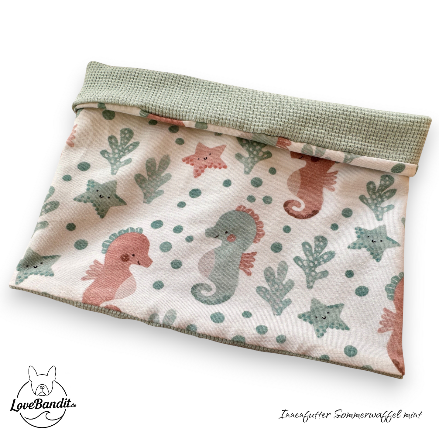 Hundeloop Hundehalstuch Frühling Sommer Seepferdchen Seesterne LoveBandit