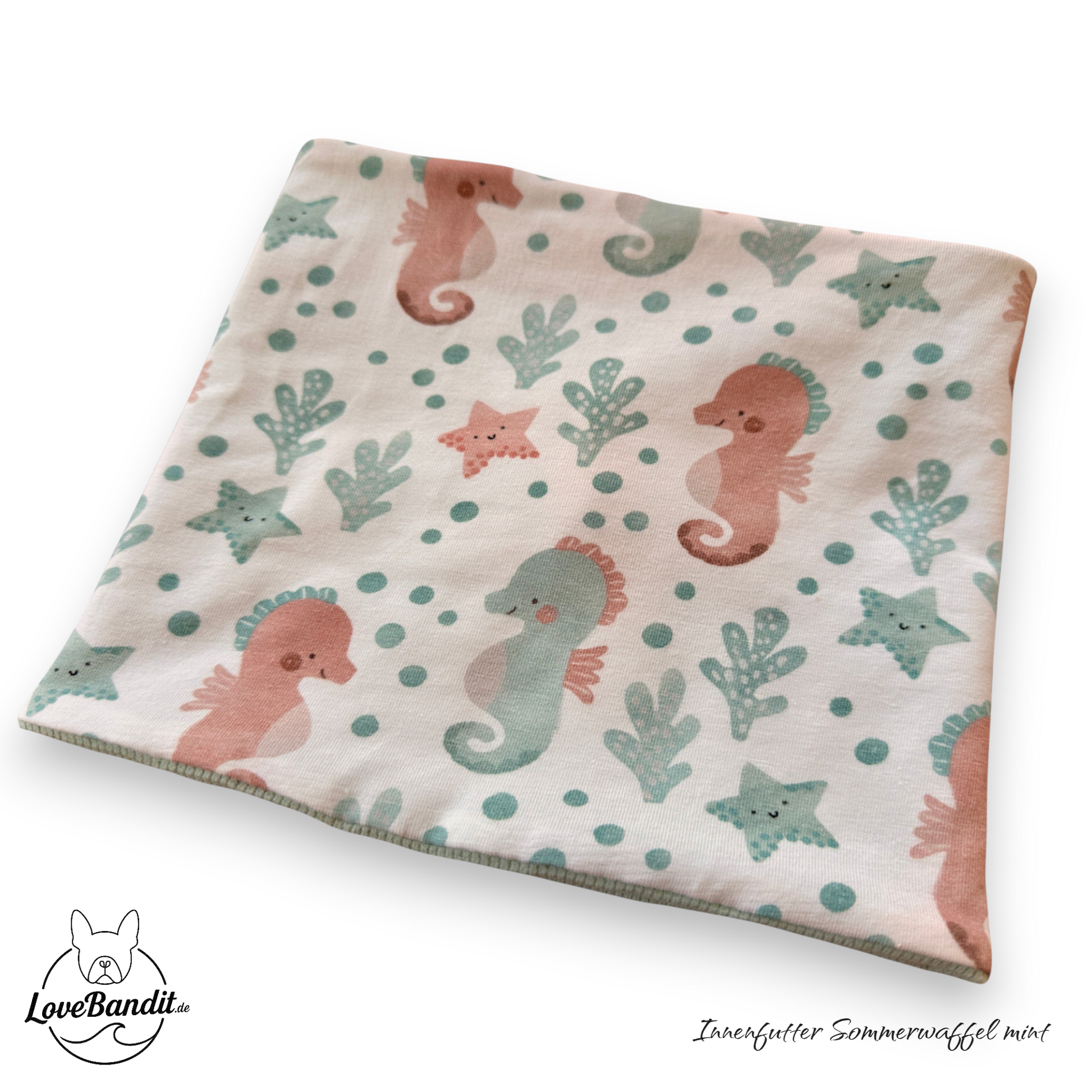 Hundeloop Hundehalstuch Frühling Sommer Seepferdchen Seesterne LoveBandit