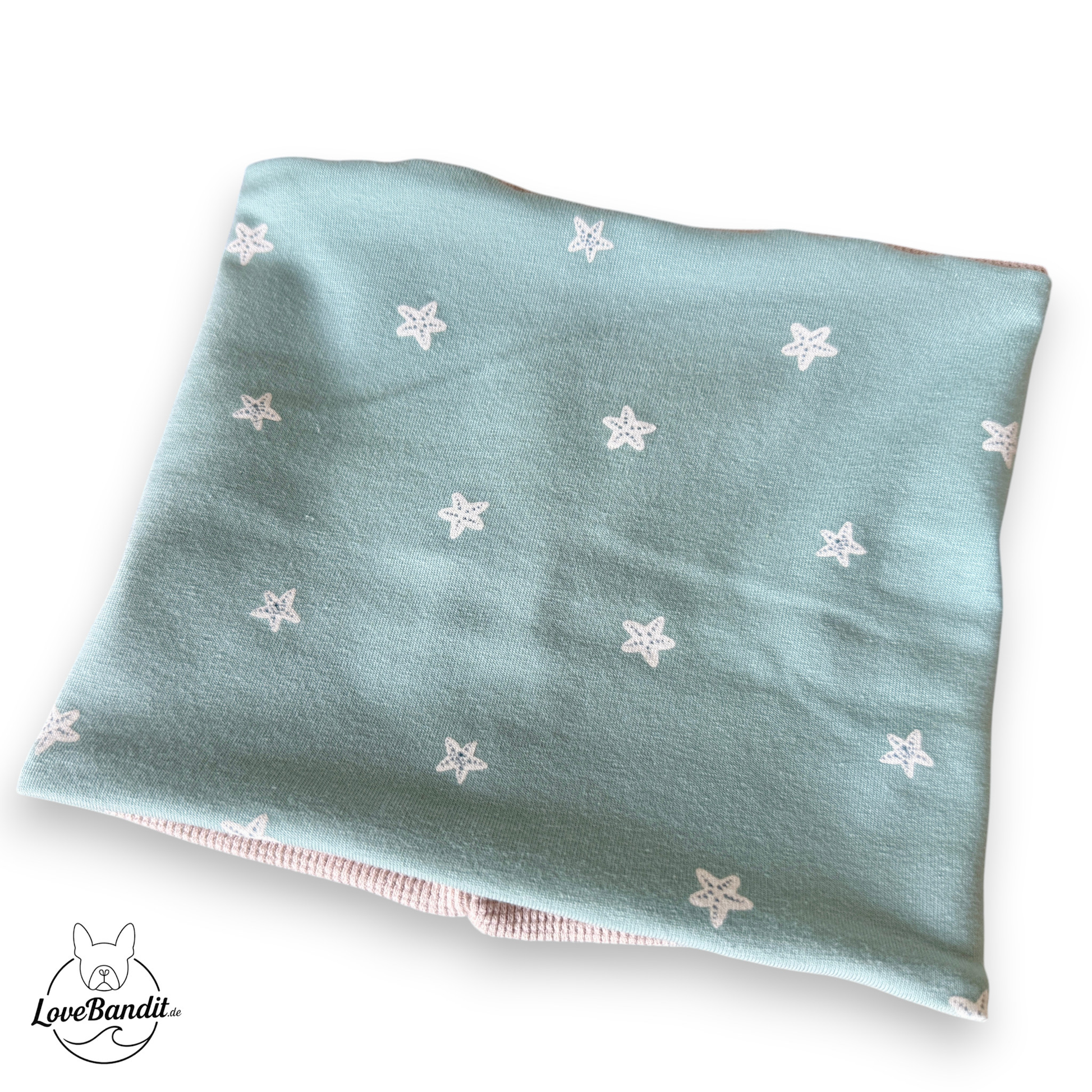 Hundeloop Hundehalstuch Frühling Sommer Seesterne Mint Lovebandit