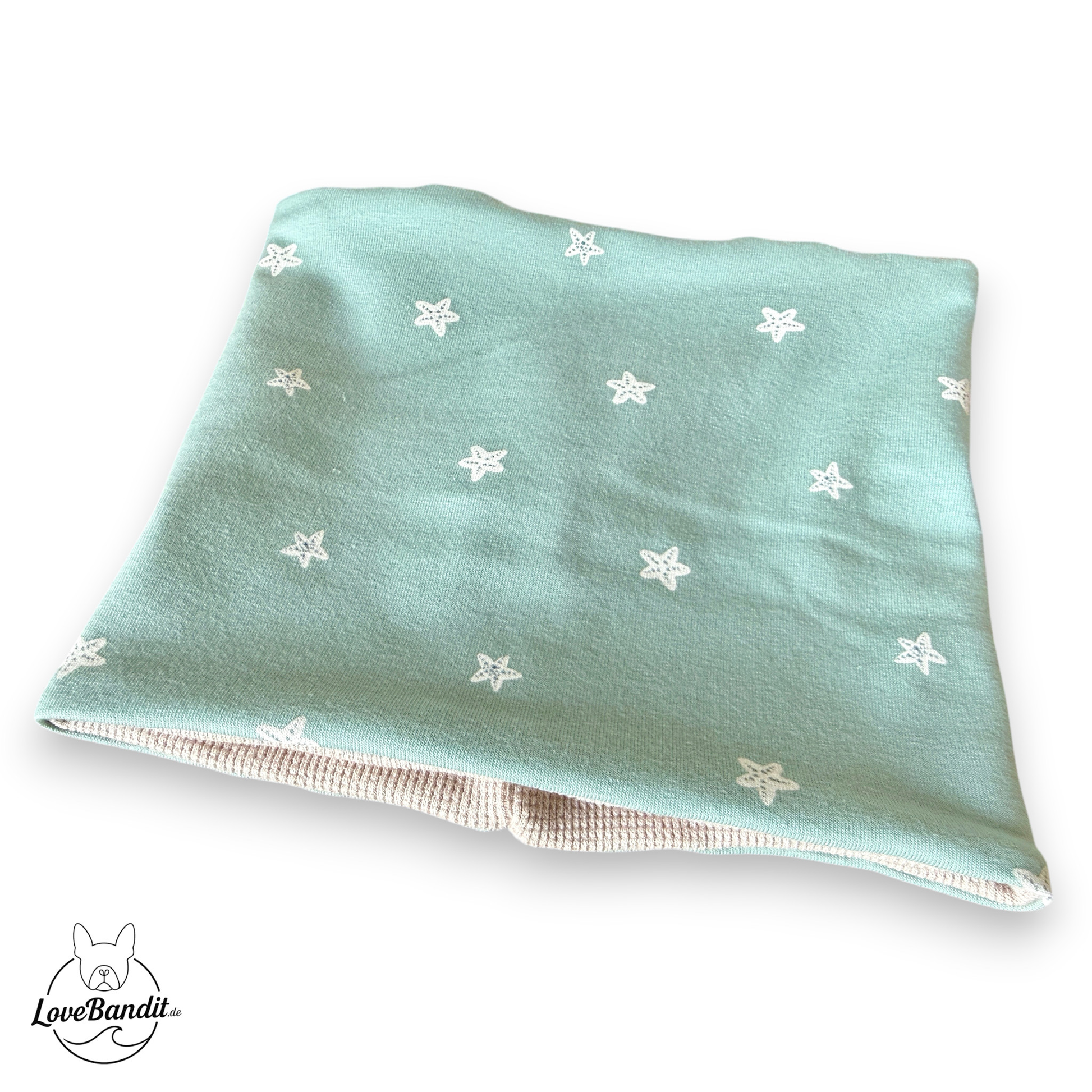 Hundeloop Hundehalstuch Frühling Sommer Seesterne Mint Lovebandit