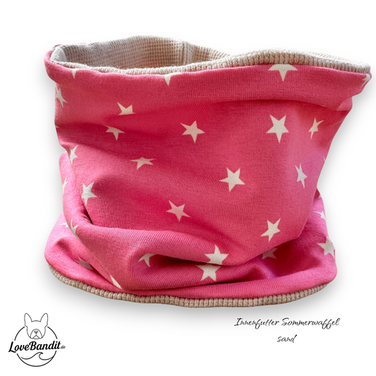Hundeloop Hundehalstuch Frühling Sommer Sterne Hellpink LoveBandit