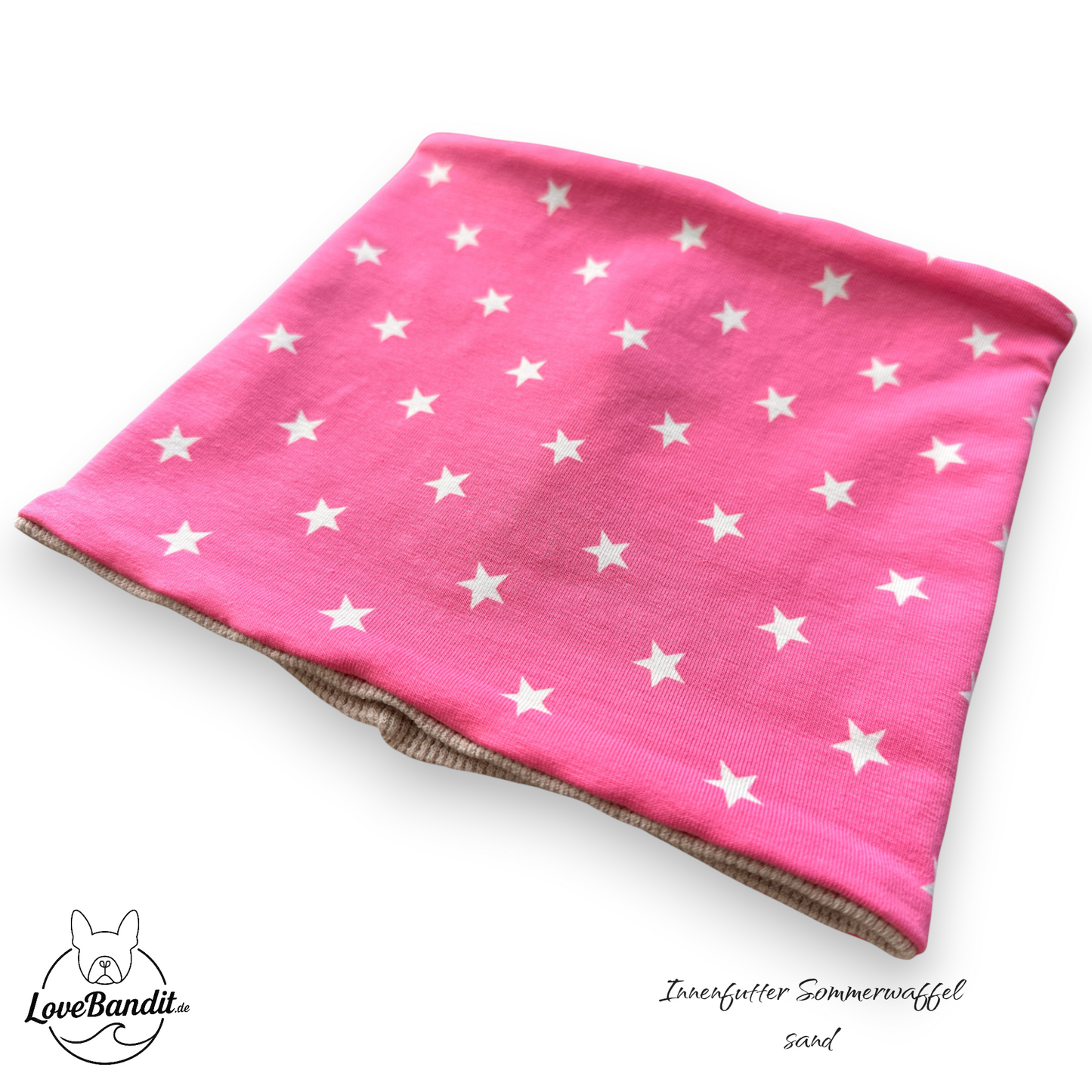 Hundeloop Hundehalstuch Frühling Sommer Sterne Hellpink LoveBandit