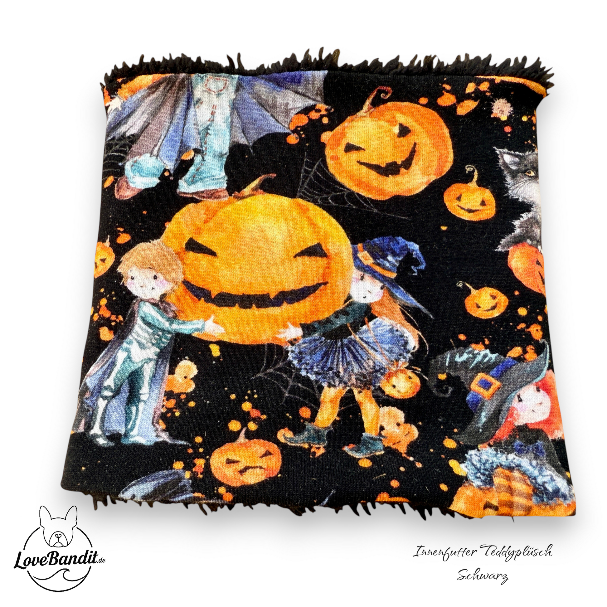 Hundeloop Hundeschal Halloween Kürbisse Lovebandit