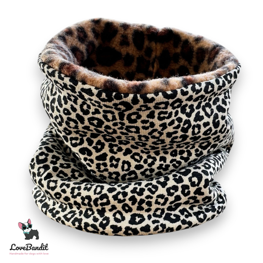 Hundeloop Hundeschal "Total Leo" Leopardenprint mit Leo Fleece Lovebandit