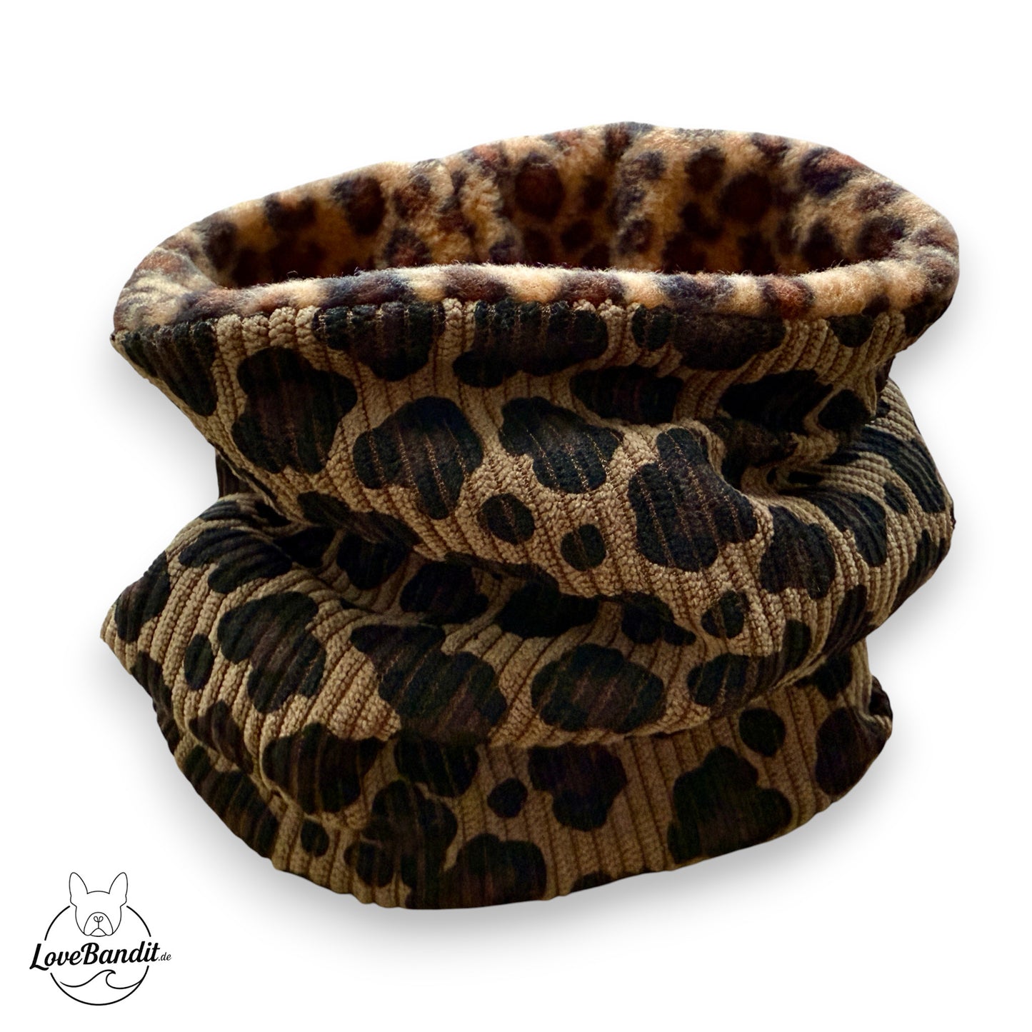 Hundeloop Hundeschal Leo und Cord braun